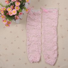 Fashion Fashion Baby Kids Girls Solid Lace Long Socks Knee 2 7Y