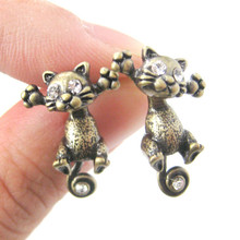 2015 Unique Kitty Cat Two Part Dangle Eearrings for Women S101