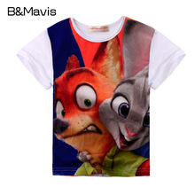 2016 New T-shirts For Boys Girls Zootopia T Shirt Baby Boy Minions Clothing Short Sleeve Kids Clothes Child Summer Top & Tees