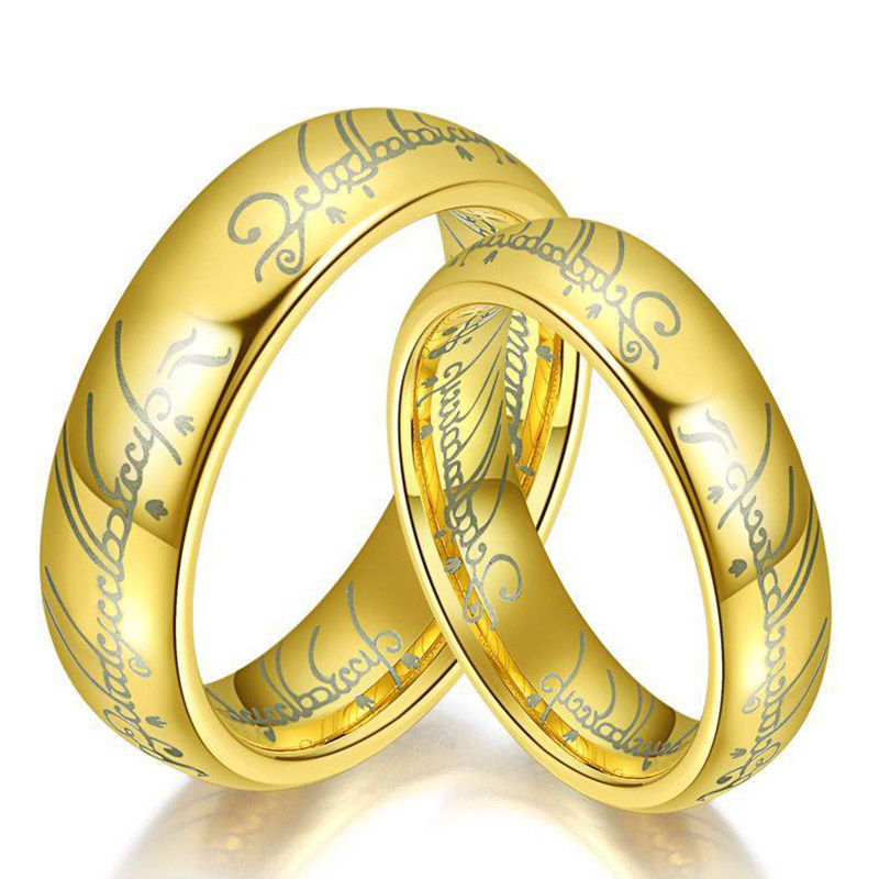 2017 new lord of the ring titanium steel wedding rings engagement cocktail parents gift couple bands - Lotr Wedding Ring 2017 new lord of the ring titanium steel wedding rings engagement cocktail parents gift couple bands - Lotr Wedding Ring