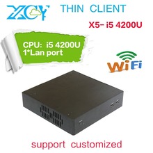 hot on sale! xcy mini cloud terminal i5 4200u1.6GHz HDMI+VGA aluminum with fan high performance commercial computer