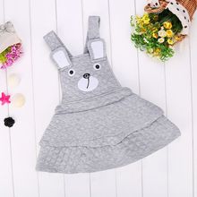 2015 Autumn Winter Girl Dress Baby Girl Sleeveless Dress 2-8 Age Chlid Vest Dress Summer Clothing Thick ovreall Free Shipping 41