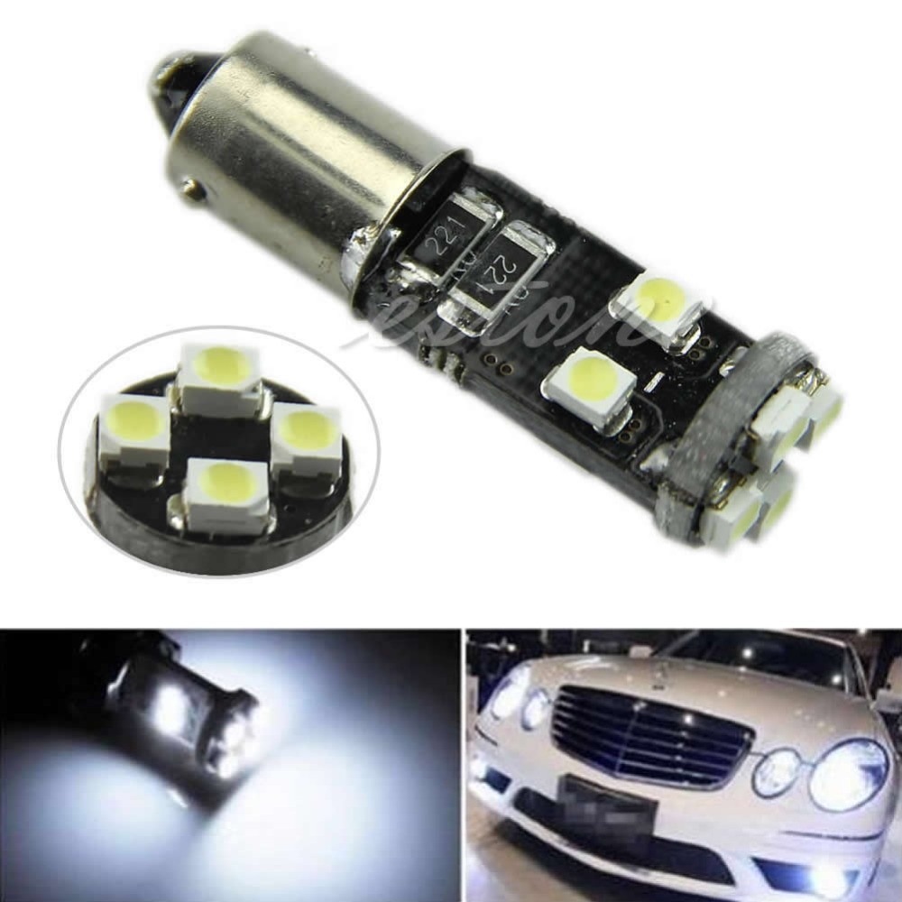 Free Shipping NEW Super White Ba9s Error Free 8-SMD LED Bulbs Mercedes Parking Lights