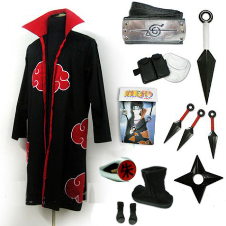 Sale ! Naruto Akatsuki cloak Uchiha Itachi Cosplay Costume all size