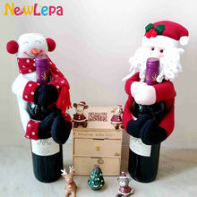 2016 Christmas Snowman Santa Claus Gift For Wine Bottle Decorations Supplies Ornament Home Da Decoracao De Natal Adornos Navidad