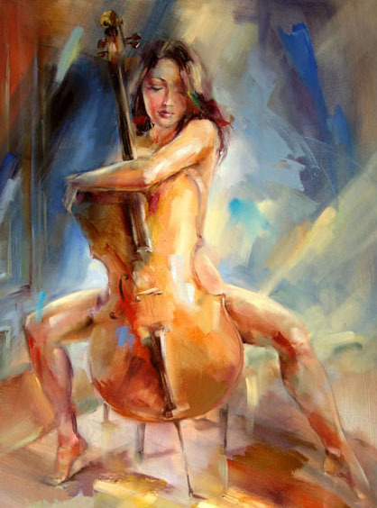 Nude Cello Player 17