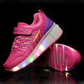 New Child Heelys Girls Boys LED Light Heelys Roller Skate Shoes For Children Kids Sneakers With