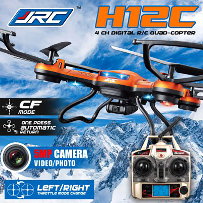 JJRC H12C 2.4GHz 4CH RC Quadcopter 5.0MP HD Camera Headless Mode 6 Axis Gyroscope 360 Degree Stumbling RTF UFO RC helicopter