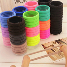 20pcs/lot Candy Fluorescence Colored Hair Holders High Quality Rubber Bands Hair Accessories Girl Women Tie Gum for Hair