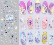 2016 newest popular fashion winter design Export JAPAN DS257-271 Water transfer printing beauty water decals nail art stickers
