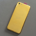 Free Shipping New GOLD Full Assembled Middle Frame Bezel Back Cover Housing Assembly Replacement with Small