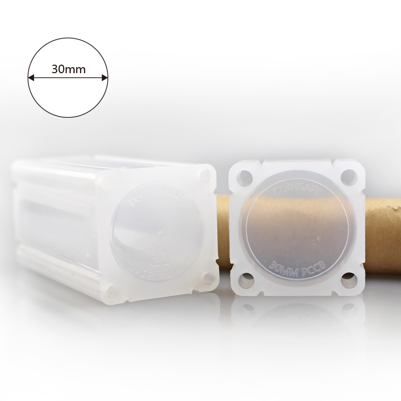 30mm Coin safe Plastic Square Coin Storage Tubes 30mm roll coin PCCBin