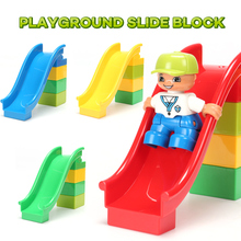 Funlock Duplo Площадка Слайд Детей Игрушки и Игры Строительный Блок (Синий, Зеленый, Желтый, Красный)