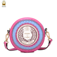 Ladies Handbags 2015 Brand Vintage circle Messenger Bag Pu Leather Solid Small Shoulder Mini bag Crossbody