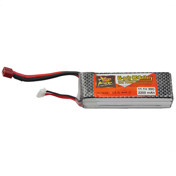 ZOP Power Lithium Li-polymer Lipo Battery 11.1V 2200Mah 3S 30C T Plug for RC Helicopter Qudcopter Car Airplane Bateria Lipo