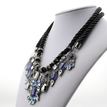 2015 New Fashion Gorgeous Brand Rhinestone Necklace Choker Statement Necklaces Pendants Design Pendant Colar Women Jewelry