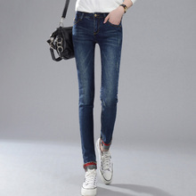 New 2016 Hot Fashion Ladies Cotton Denim Pants Stretch Womens Skinny Jeans Denim Jeans For Female high quality 1916