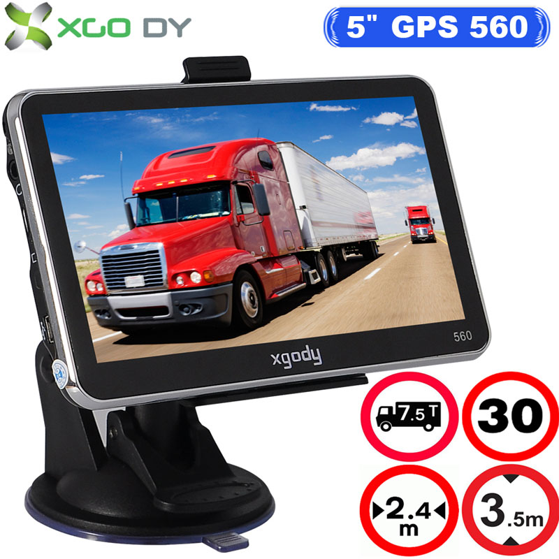Xgody 5 Inch Car Truck GPS Navigation 4GB 128M MTK FM 5 SAT NAV Navigator Russian