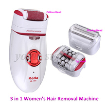 Rechargeable 3 in 1 Foot Callus Remover Women Epilator Lady Electric Shaver Hair Removal Underarm Bikini Legs Personal Care