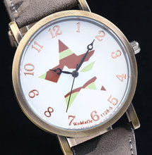 2015 HOT Selling NEW Fashion Women s Ladies Quartz Watch Five Star Shape PU Strap Round