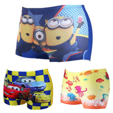 2016 Baby Boys Minions Swimwear Summer Kids Swimming Trunks Children Beach Bathing Swimsuit Character Swim Short