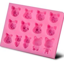 Cute Fox Ali’s Emoji Silicone Cake Molds Non-Stick Sugar Jelly Jello Fondant Ice Lace Moulds Kitchen Accessories Tools F1626