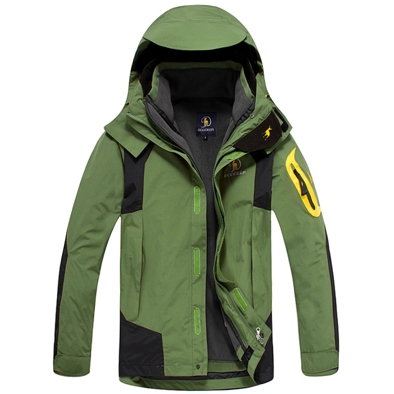 Dropshipping new Fashion Hot sale Newest Design Double layer Jacket waterproof breathable Overcoat outdoor jacket men
