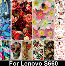 Hot Beautiful Rose Peony Flower Case Lenovo S660 Colored Painted Back Cover Case For Lenovo S660 Cell Phone Case Bags Skin Shell