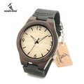 Luxury Brand Men Watches Wood Wristwatch Relogio Masculino Watches With Genuine Leather Band Qurtz Wood Watch