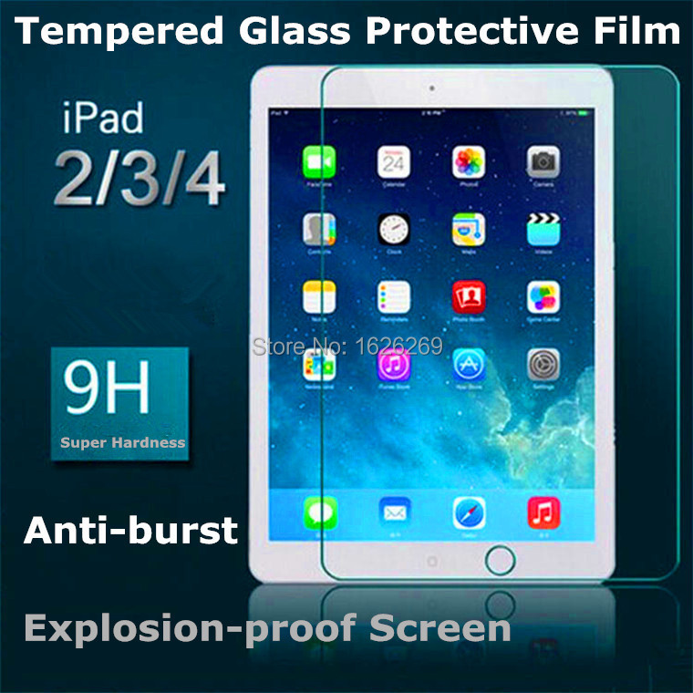 2015 Brand New Anti Explosion For iPad 2 3 4 Temper Glass Protector Film Front Pelicula