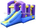 Small size bouncer castle with slide Inflatable Colorful slide with arch