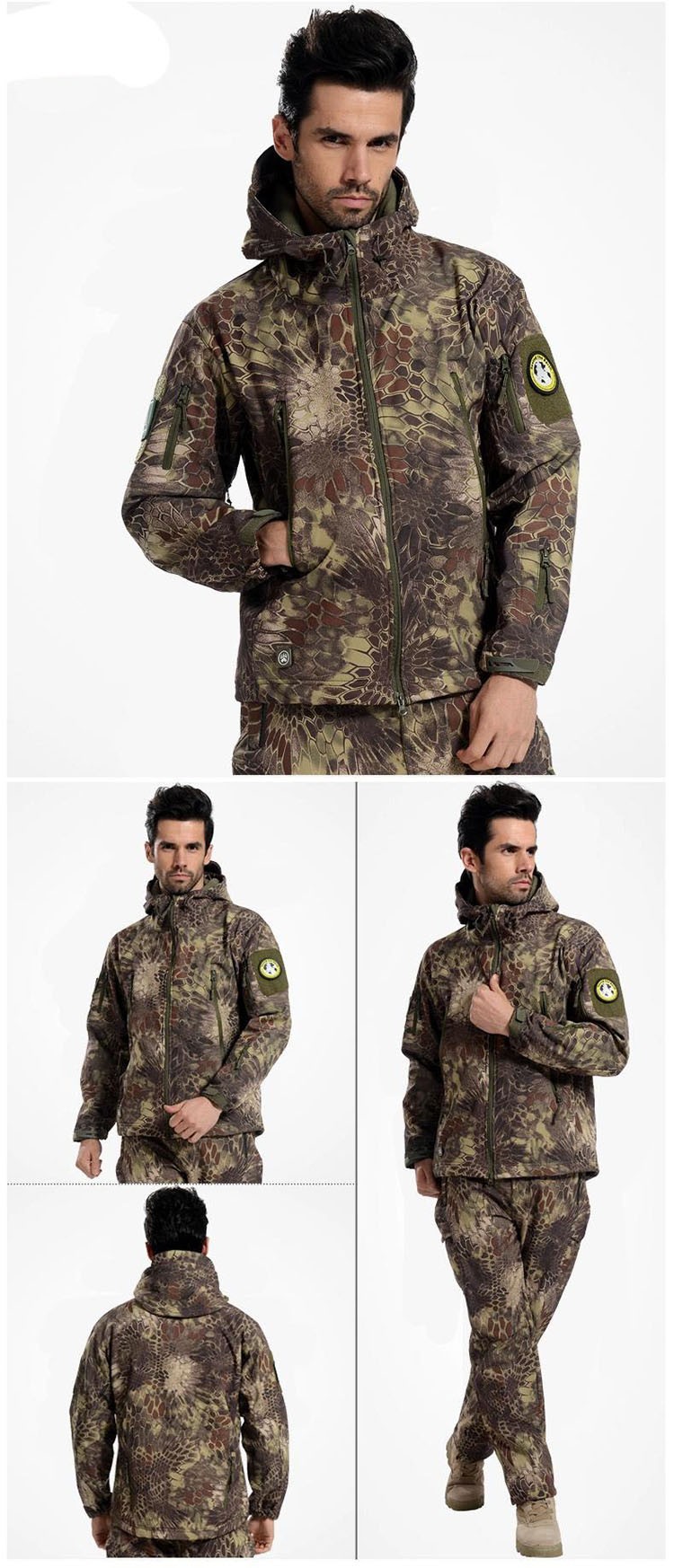 Tactical Jackets Multicolor High quality Lurker Shark skin Soft Shell TAD V4.0 Outdoor Military Waterproof Sports Army Clothing (25)