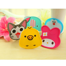 1 Piece silicone dining table placemat coaster kitchen accessories mat cup bar mug cartoon animal drink pads