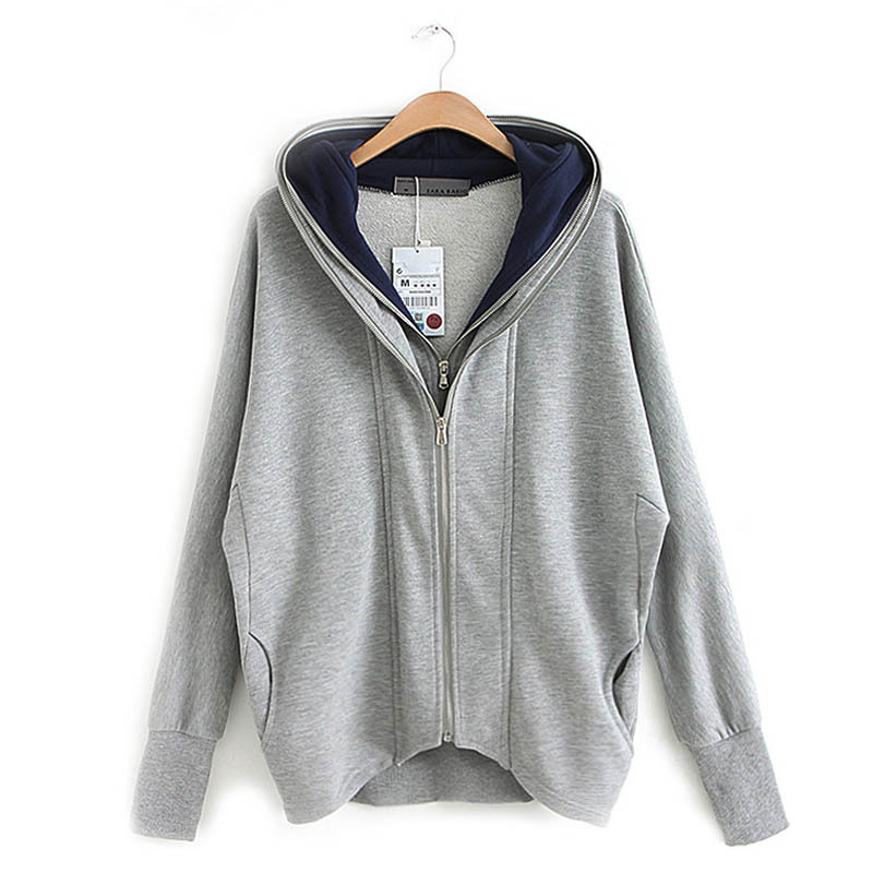 Autumn Leisure Jackets Woman Plus Size XXXXXL Outwear Women Hoodies Coat Casual Dual zipper Long cardigan