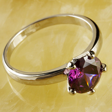 Best Price Fashion Amethyst Stone 925 Silver Ring Size 6 7 8 9 10 11 12