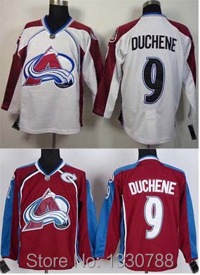 Colorado Avalanche Jersey Home Red White Away Blue Third #9 Matt Duchene Ice Hockey Jerseys, Stitched Number, Authentic Quality