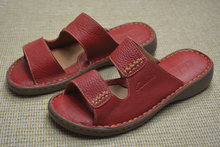 Summer genuine leather women’s shoes first layer of cowhide slippers hole beach sandals women summer shoes