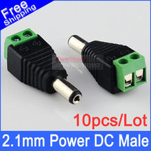 10pcs 2.1mm DC Power Male Jack Plug Adapter Connector for cctv camera