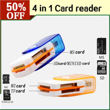 Wholesale USB 2.0 All in one memory card reader,TF/ MS/M2/SD/ card reader,TF card reader,SDHC card reader