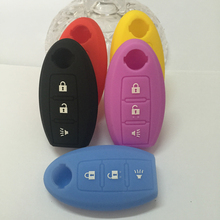 Silicone Remote Control Car Key Case Cover for Nissan Teana X Trail Livina Tiida Qashqai New