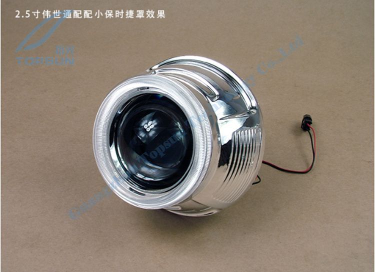 New 2014 Car Accessories Car Styling Retrofit 2.5'' H1 HID WST BiXenon Projector Headlight Lens H4 H7 with CCFL Angel eyes