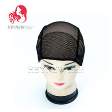 Wholesale black women hair net adjustable lace wig cap for wig making stretch weaving cap 10pcs Lot Free Shipping