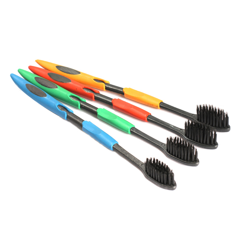 2014 Hot Sell 4PCS Double Ultra Soft Toothbrush Bamboo Charcoal Nano Brush Oral Care ST1
