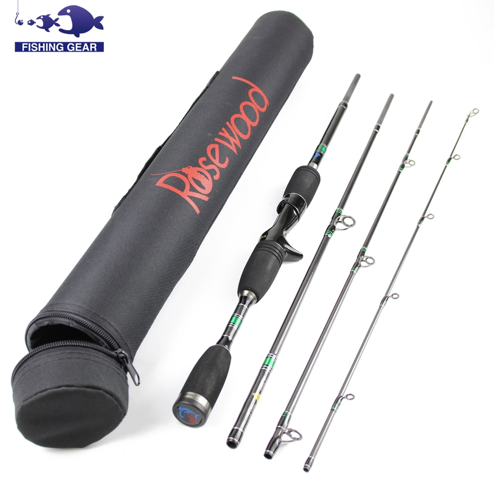 New 4 Piece Portable UltraLight Medium Spinning Casting Fishing Rod
