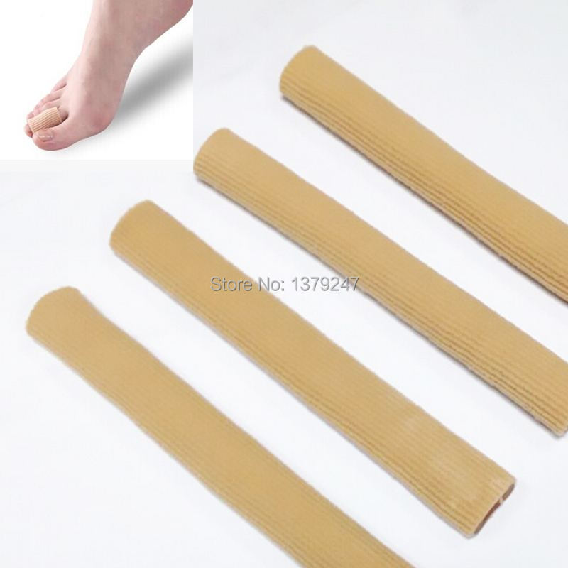 Free Shipping 1pc Gel Fabric Covered Toe Tube Bunion Toes Protector Corns Calluses Toe Separator Care