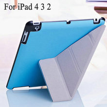 4 Shapes Stand Design Magnetic Leather Case for ipad 4 3 2 Smart Cover Smartcover for iPad4 Utrathin Fashion Style Blue Green