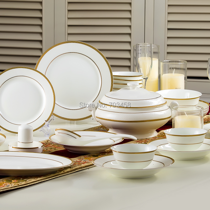 2015Dinnerware Sets Jingdezhen porcelain, bone china tableware suit