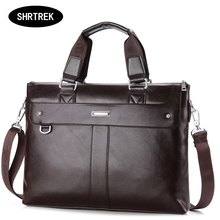 2015 Men Casual Briefcase Business Shoulder Genuine Leather Messenger Bags Computer Laptop Handbag Bag Men’s Travel Bags NBB235