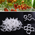 2017 New Durable Clear 50Pcs Plant Support Clips Vine Garden Vegetables 23mm For types plants Hanging