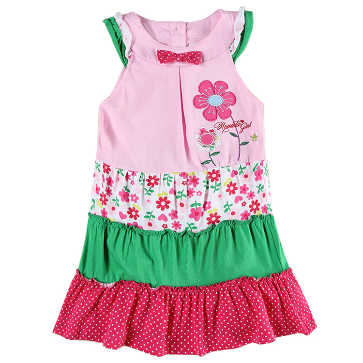 summer style children clothing girls dresses 100% cotton embroidery new style kids clothes princess dresses for girls H6393